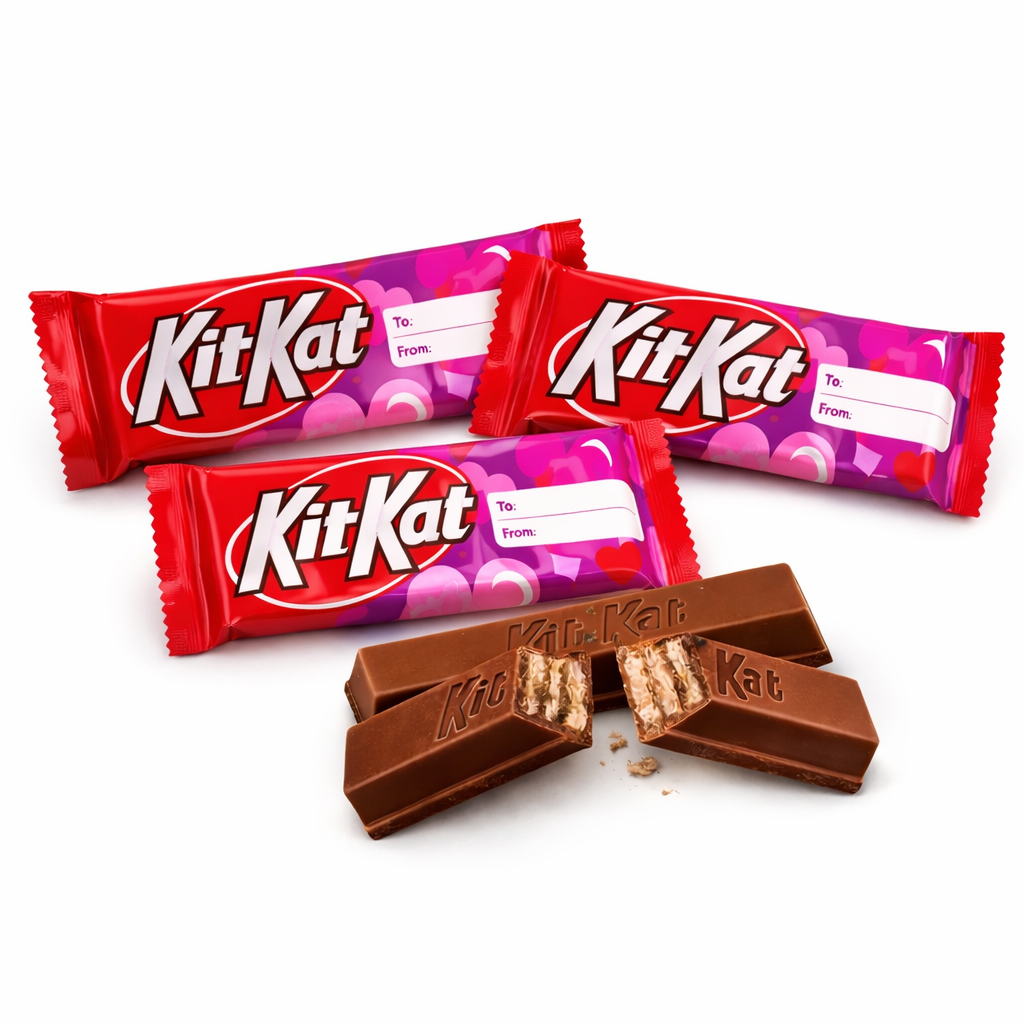 KitKat Milk Chocolate Wafer Candy Bars – Snack Size – Valentines Edition – Bulk Value Bag