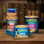 Planters Cocktail Peanuts, Lightly Salted, 16 Ounce Canister (Pack of 6)