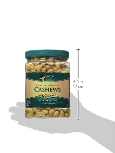 Planters Fancy Whole Cashews, Salted, 33 Ounce Jar