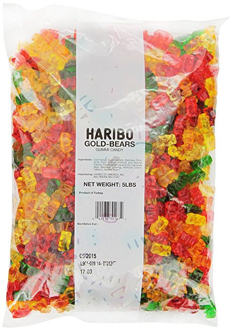 Haribo Gold-Bears Gummi Candy, 5-Pound Bag