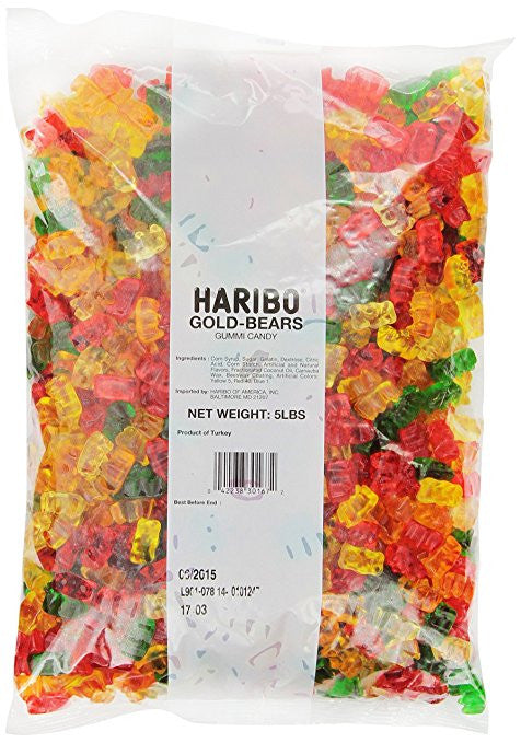 Haribo Gold-Bears Gummi Candy, 5-Pound Bag